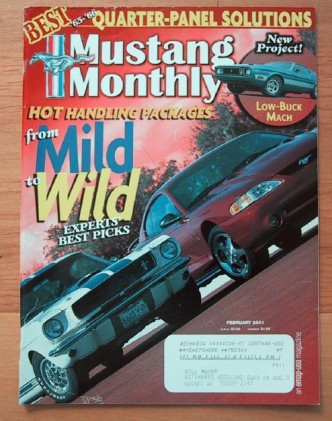 MUSTANG MONTHLY 2001 FEB - 6 POWER, RARE '66 GT350